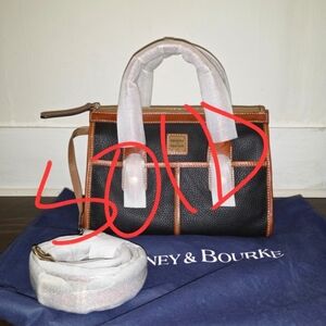 Dooney & Bourke Black and Brown Leather Handbag